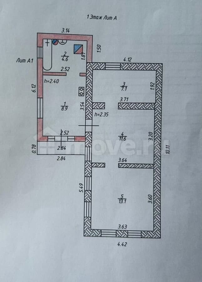 дом, 45.3 м², 10 соток